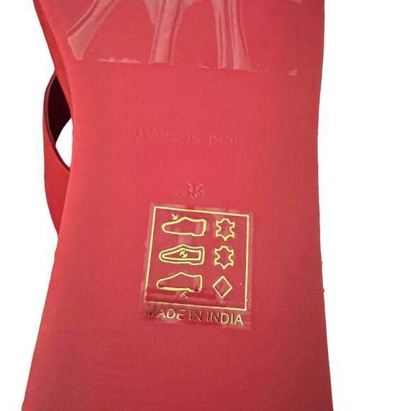 Free People Haven Thong Platform Sandal Flame Red Women's Size 8 NEW - Picture 6 of 13